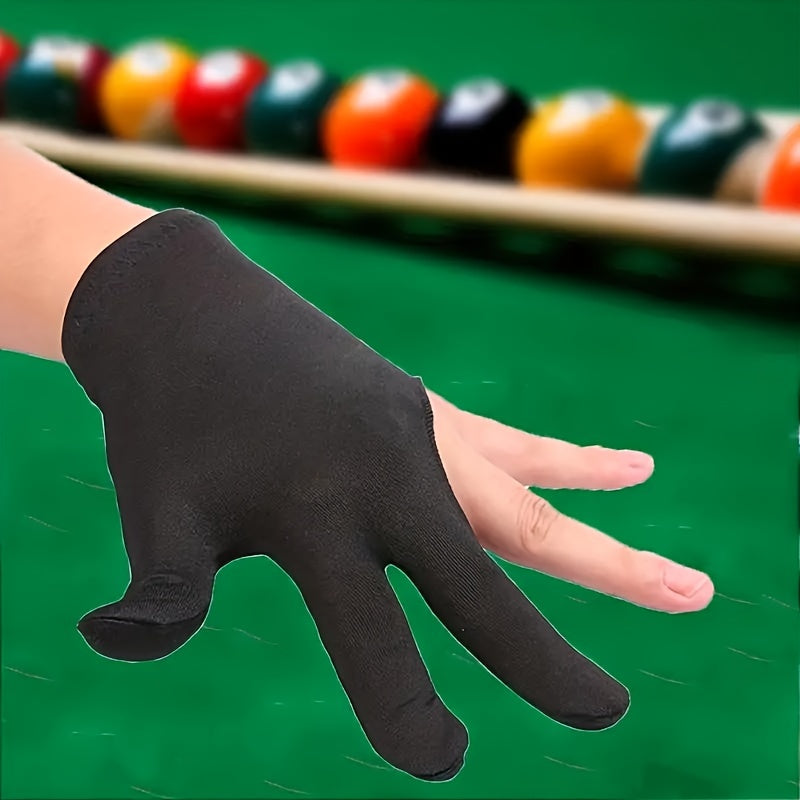10pcs Embroidered Three Finger Billiards Gloves - Enhanced Grip & Control