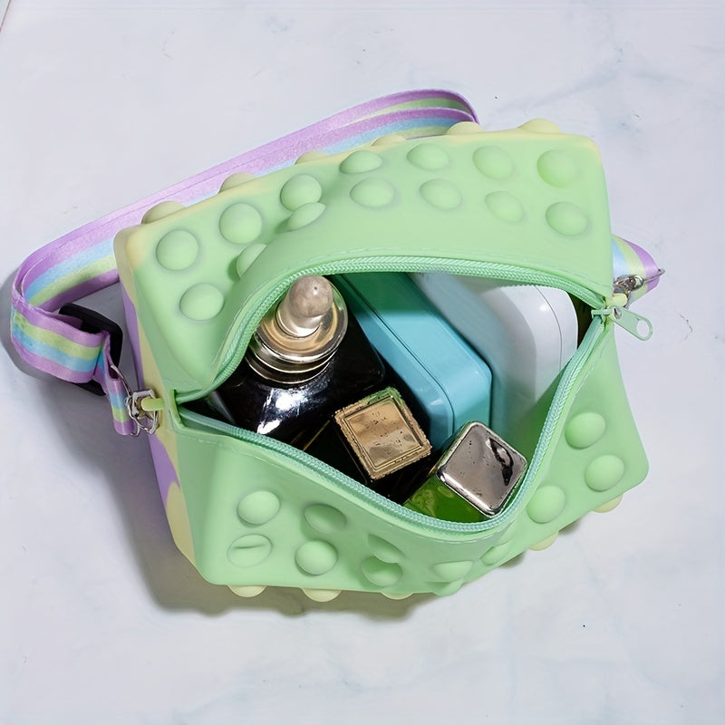 Kids Press Silicone Crossbody Bag for Girls