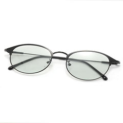 Men's Retro Metal Sunglasses Anti Changing Flat Lenses
