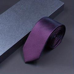 Men's Red and Purple Formal Business Tie