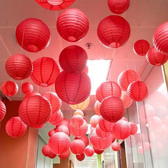 6pcs Red Lantern Paper Lantern Wedding Party Birthday Decorations