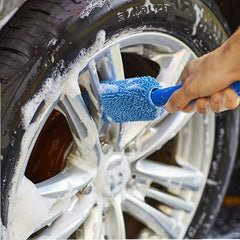 Portable Car Wash Brush Plastic Handle Wheel Cleaning Tool