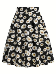 Floral Print Skirt for Spring & Summer Women's Clothing