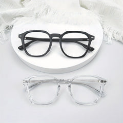 2pcs Men's Light Glasses Unisex Computer Glasses Square Light Glasses