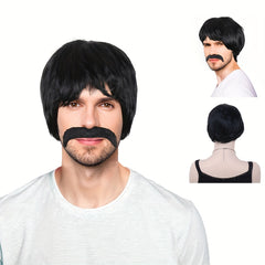 10 Inch Men's Dress Up Wig Party Holiday Chemical Fiber Wig