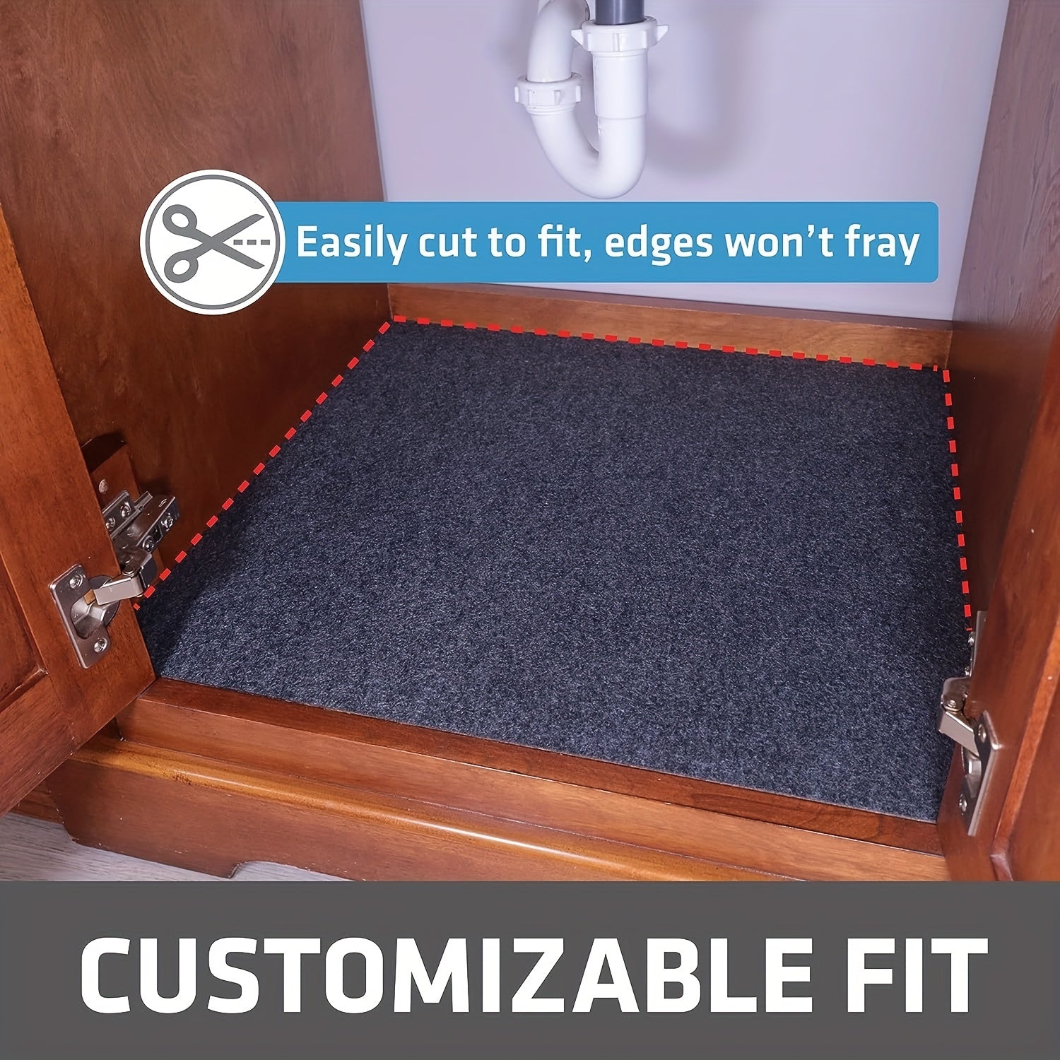 Waterproof Under Sink Mat 60x96x73cm Kitchen Cabinet Liner