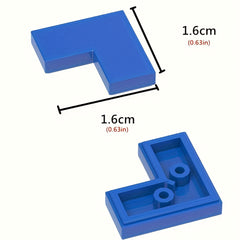 80pcs 2x2L Low Wall Flat Corner Bricks for MOC 147219
