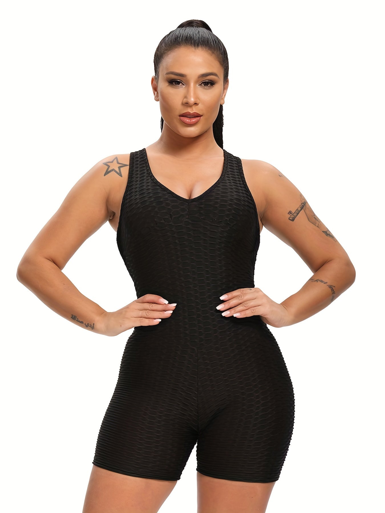 Tight Fit Jumpsuit Sports Fitness Yoga Running Jumpsuit