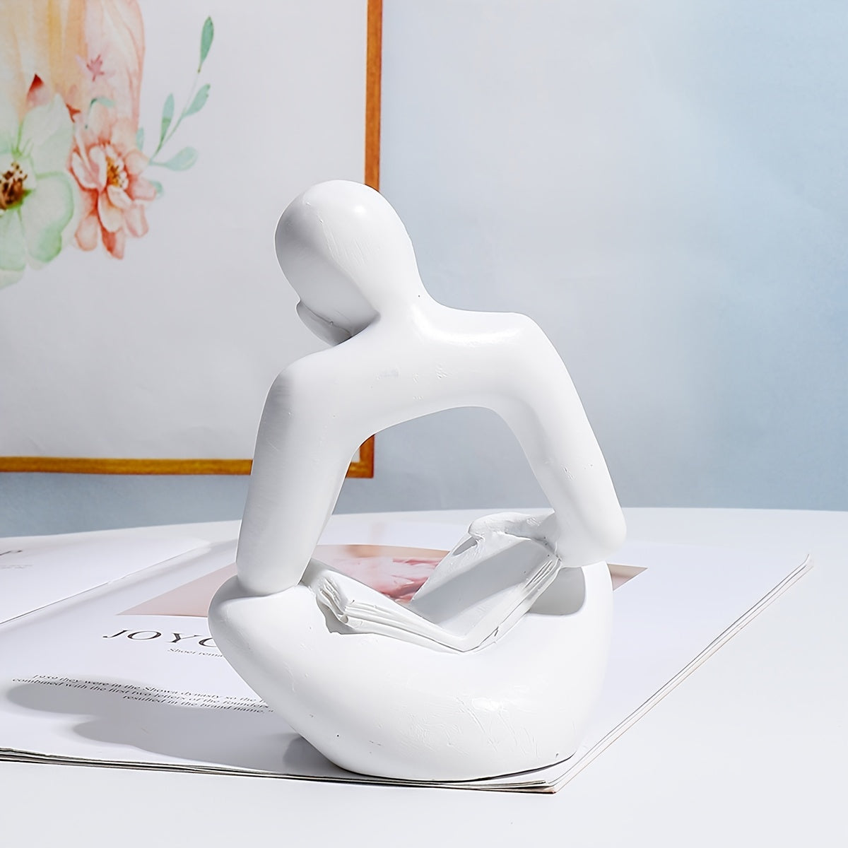 Abstract Character Reading Book Art Decoration