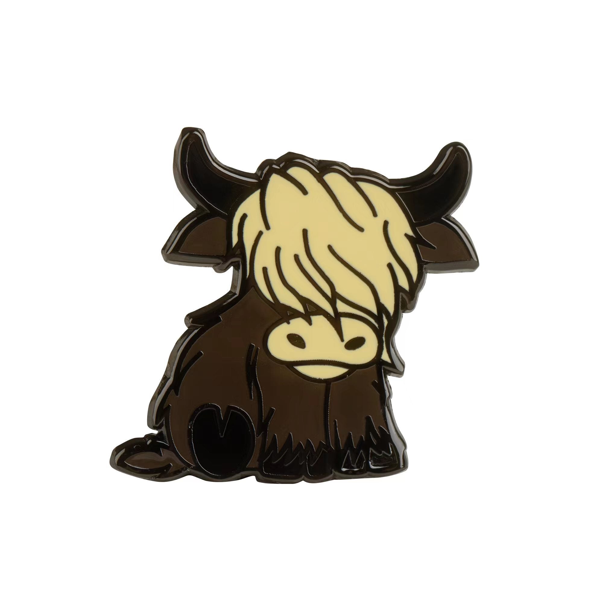 Highland Cow Pattern Enamel Pin Cartoon Brooch Pin for Girls Kids