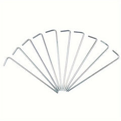 10pcs Heavy Duty Metal Stakes Tent Garden Pegs For Gardening And Canopy