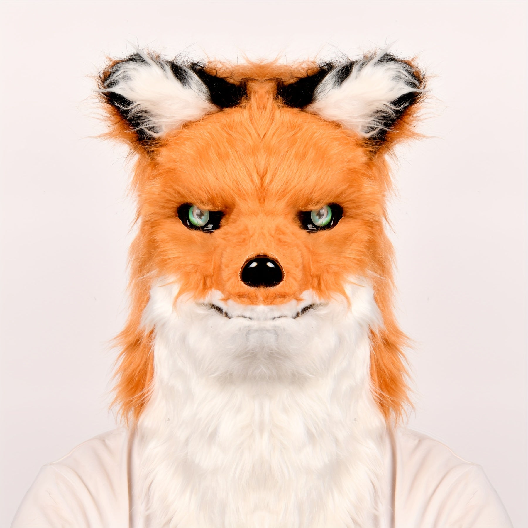 Halloween Fox Mask Headgear Movable Mouth Plush Fox Head Dress Up