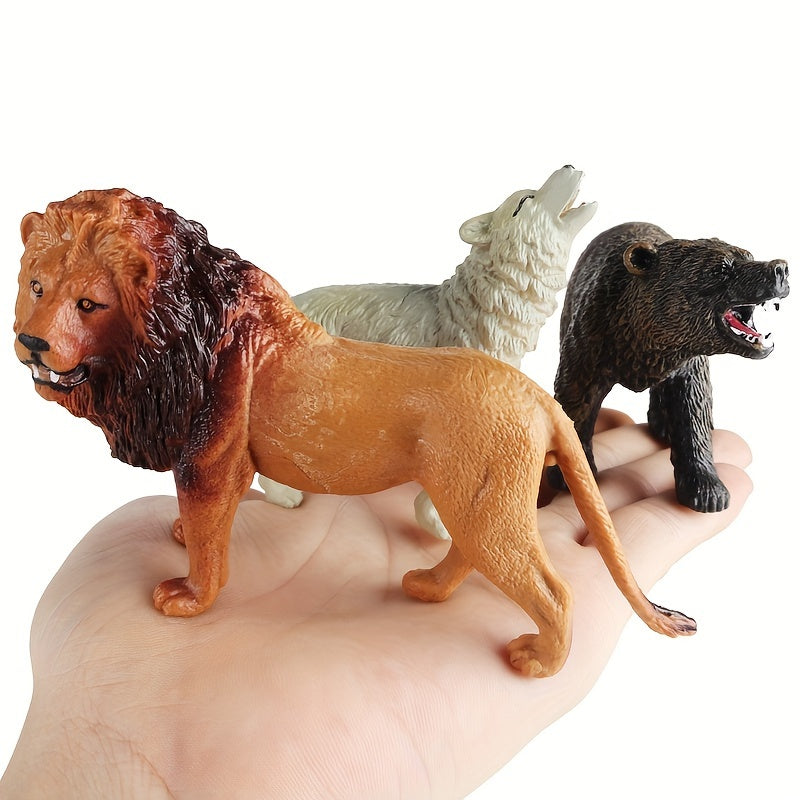 Realistic Jumbo Wild Zoo Animals Figurines Plastic African Jungle Animals Toy