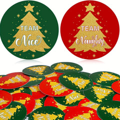 500pcs Christmas Stickers Round Christmas Tree Labels Envelope Stickers
