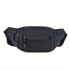 Waterproof Sports Waist Bag with 3 Zipper Pockets