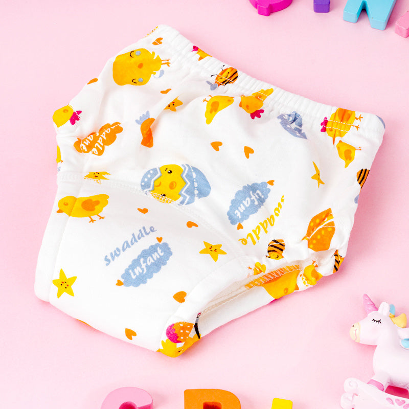 Family Animal Printed Cotton Baby Night Nappy Panties