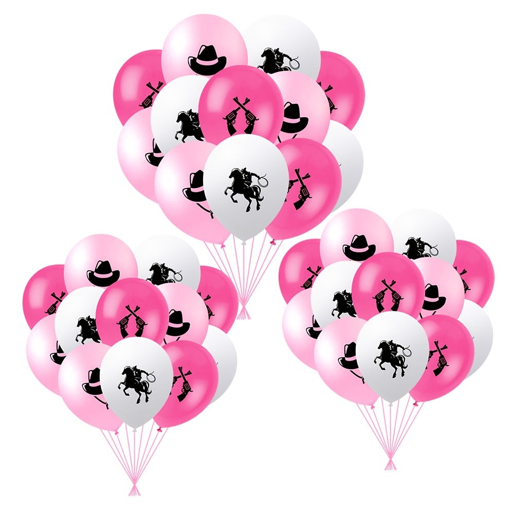 12pcs Pink Cowgirl Party Balloons Calgary Stampede Decoration