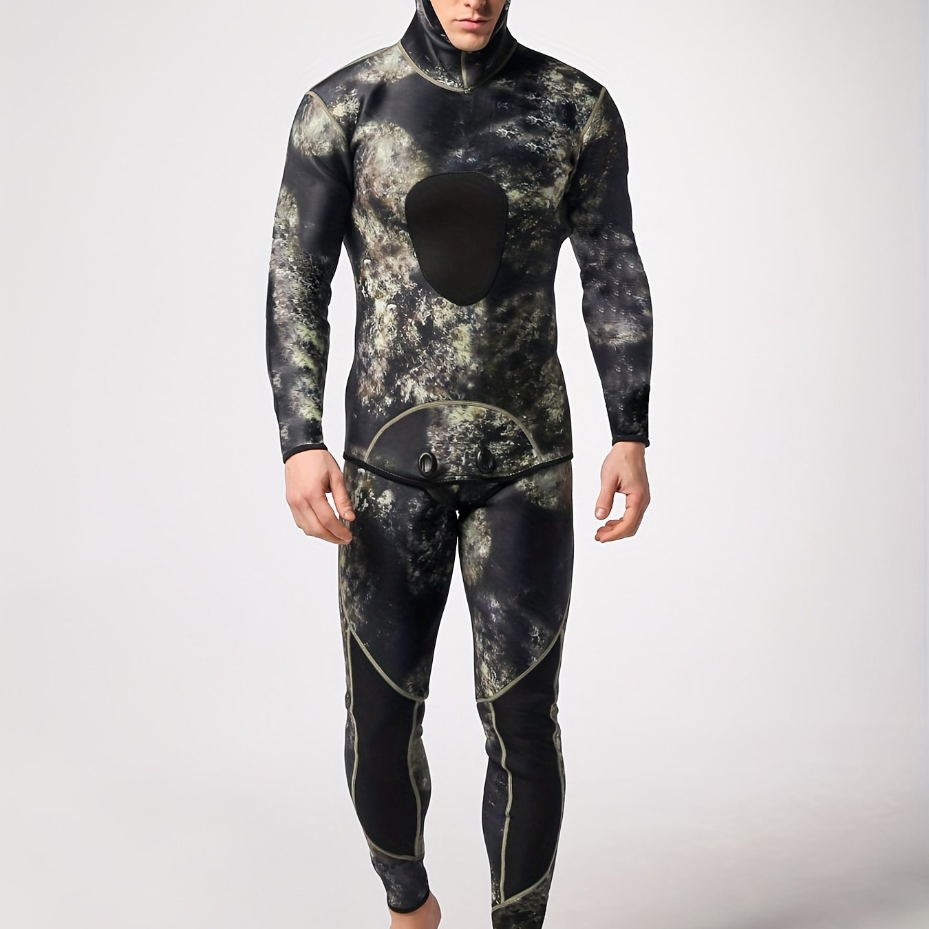 Men's 1.5mm Neoprene Hoodie Wetsuit Full Suit
