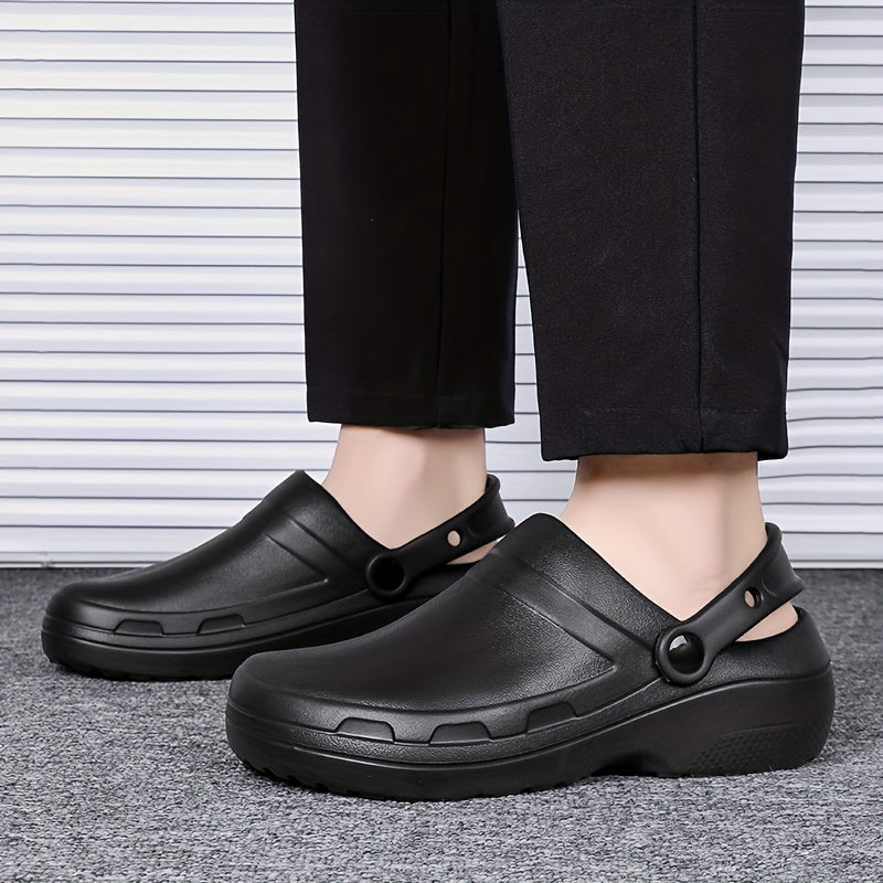 Men's Slip On Platform Clogs Garden Shoes Chef Nurse Work Shoes