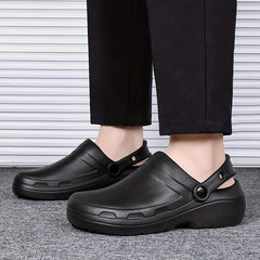 Men's Slip On Platform Clogs Garden Shoes Chef Nurse Work Shoes