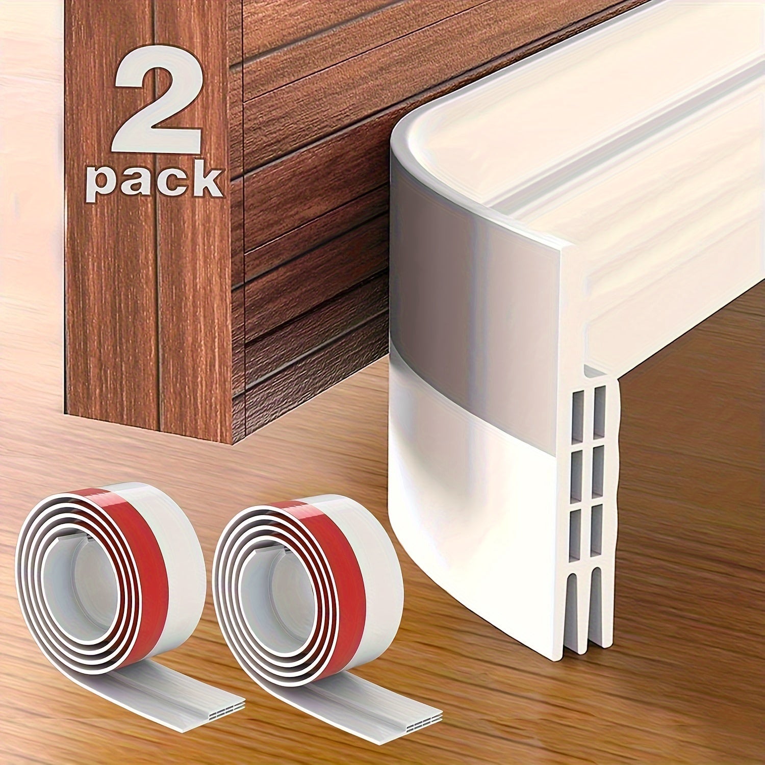 2pcs Bathroom Waterproof Strips Self adhesive Door Bottom Sealing Strips