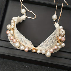 Bridal Faux Pearl Hairband with Tassel Head Jewelry