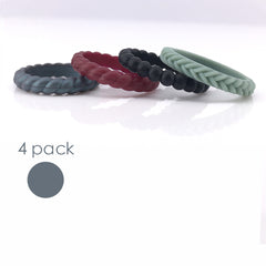 4 Pack Casual Silicone Rings for Women and Men