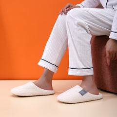 Women's Letter Patch Plush Slippers