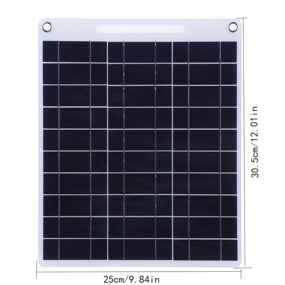 30W Polysilicon Dual USB Solar Panel for Camping Hiking RV
