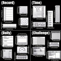 Clear Journal Stamp Set - Silicone Calendar Template