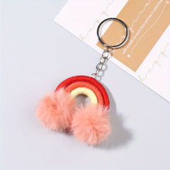 Rainbow Key Rings For Girls - Novel Bag Keychain