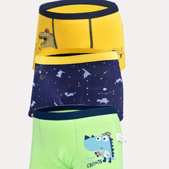 3pcs Boy's Boxer Briefs Elastic Waist Shorts Comfy Soft Underwear Kids Clothes