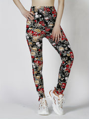 Women's Flower High Waist Leggings