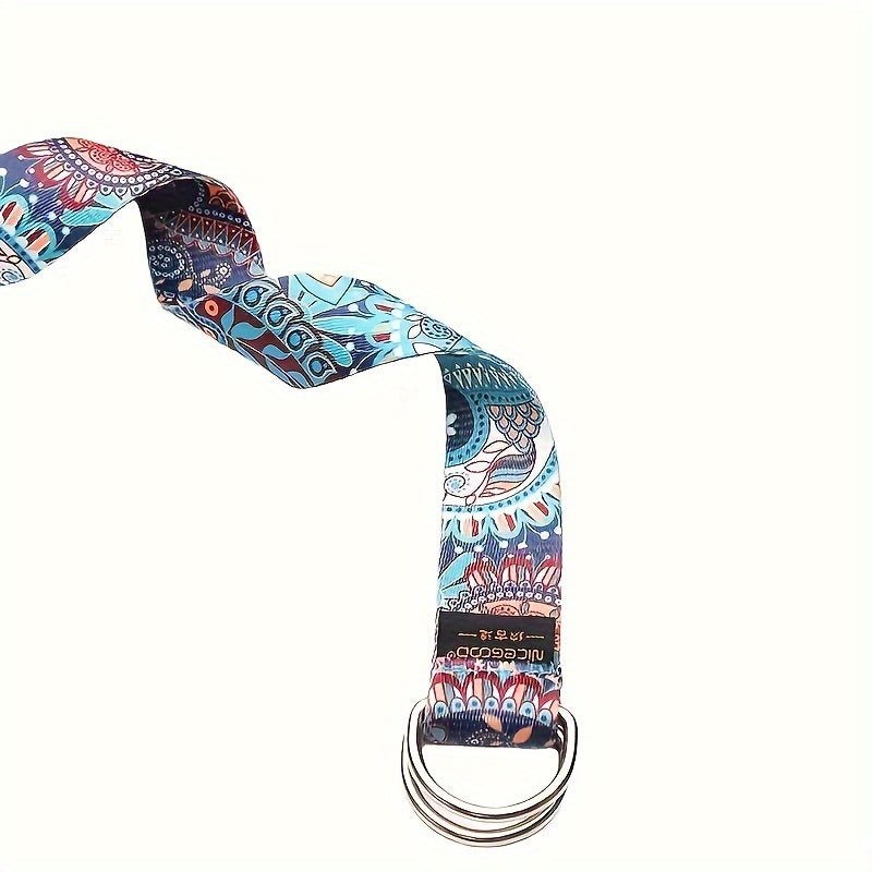 Printed Yoga Stretching Strap for Fitness - Tension Strap for Yoga