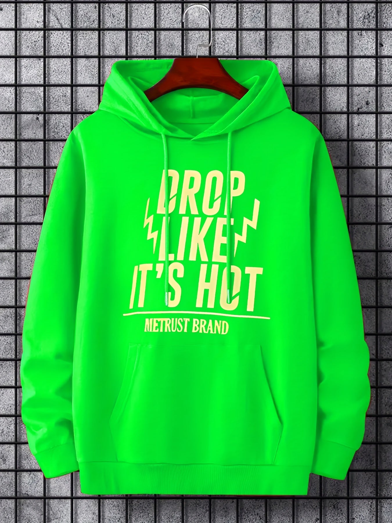 Men's Hoodie Letter Print Drawstring Sweatshirt