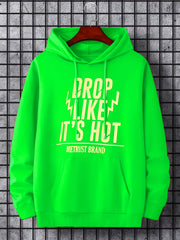 Men's Hoodie Letter Print Drawstring Sweatshirt