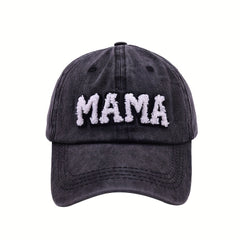 MAMA Patch Baseball Cap Candy Washed Distressed Sunscreen Dad Hats