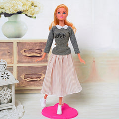 Casual Dress Outfit for 29.97 cm Doll DIY Dollhouse Toys