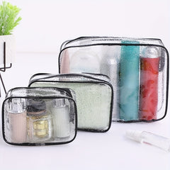 Clear Toiletry Bag With Zipper Waterproof Travel Makeup Bag