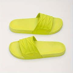 Men's Solid Slides Casual Non Slip Slippers Open Toe Shoes