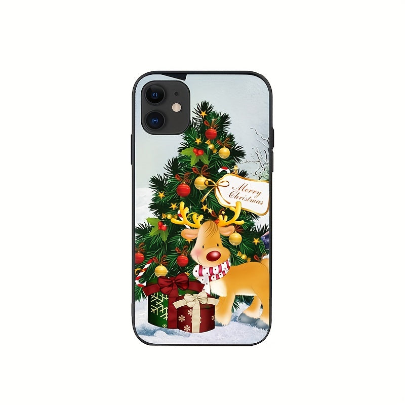 Christmas Tree Print Protective Phone Case for iPhone Xs Xr