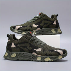 Men's Camouflage Knitted Lightweight Sneakers For Running