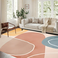 Soft Fluffy Plush Area Rug Modern Geometric Indoor Shaggy Rug