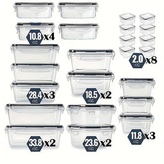 24pcs Refrigerator Sealed Freshkeeping Boxes Food Jar Storage Box