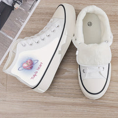 Plush Lined Thermal Chunky Canvas Sneakers