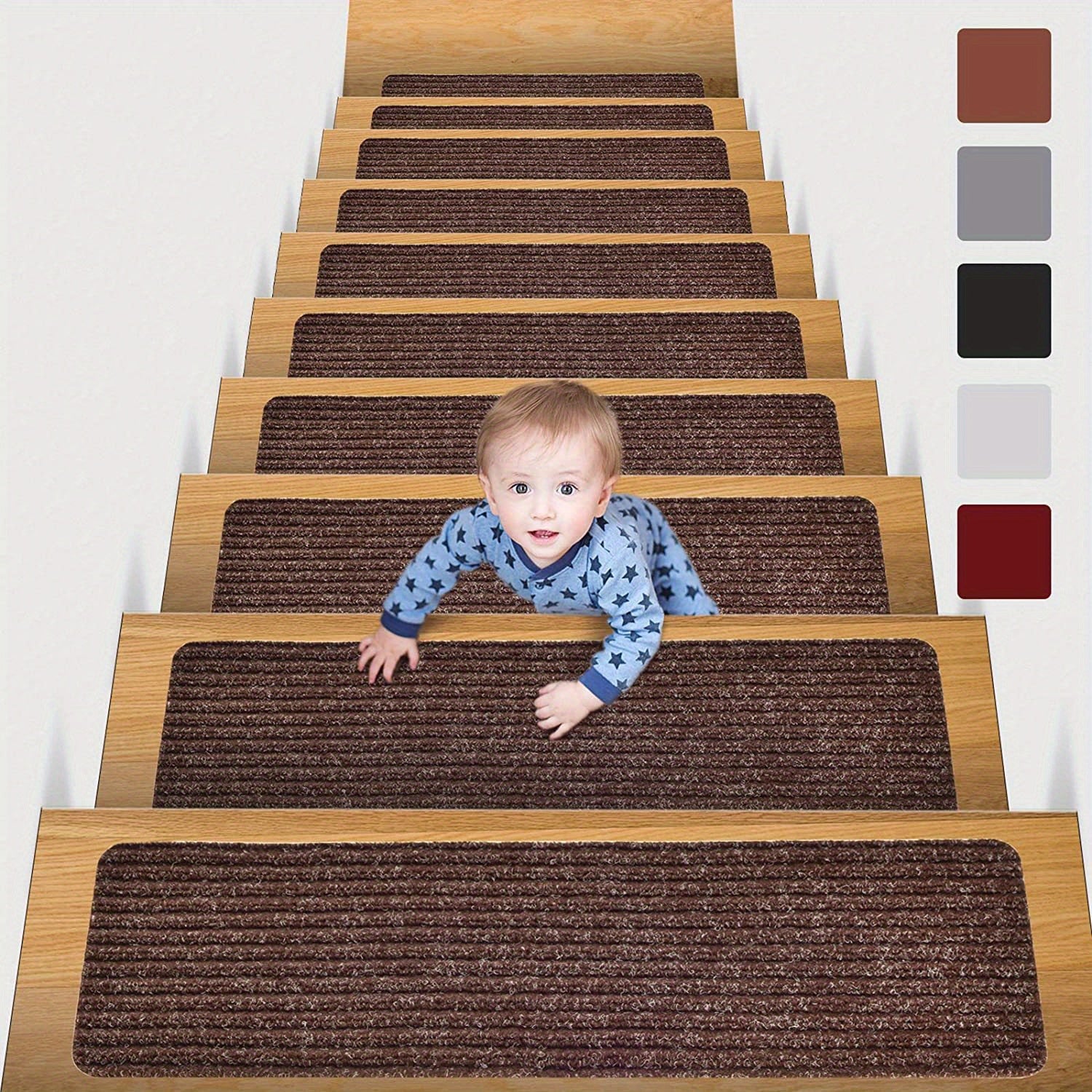 1pc Non Slip Carpet Stair Treads Non Skid Safety Rug Slip Resistant Indoor