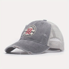 66ROUTE Patch Baseball Cap Mesh Cap Sun Hat