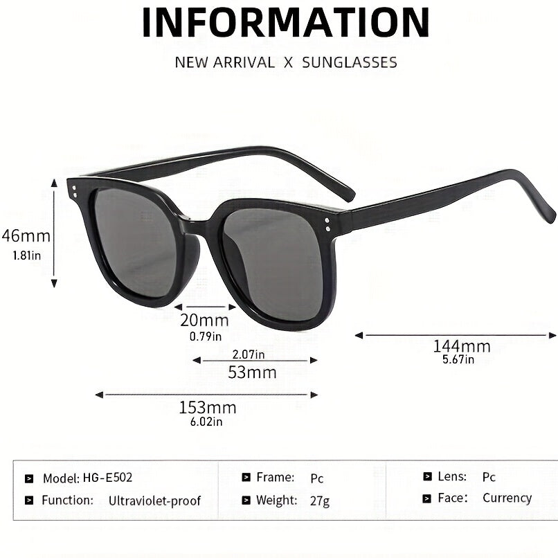 Street Style Men's Sunglasses Orange Pink Green Tea Gray