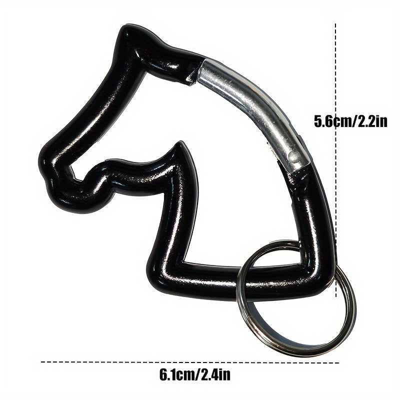 Outdoor Aluminum Carabiner Buckle Luggage Horse Head Key Chain