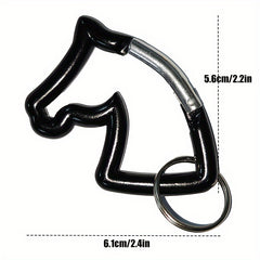 Outdoor Aluminum Carabiner Buckle Luggage Horse Head Key Chain